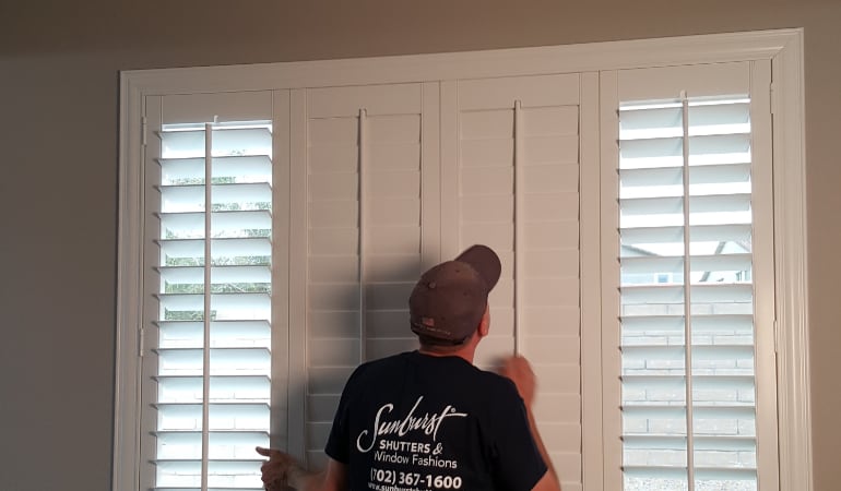 Installation of plantation shutters in Atlanta